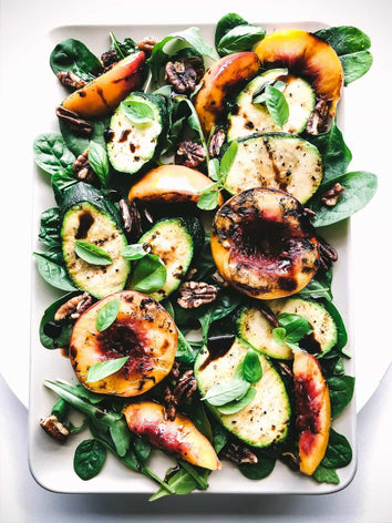 Grilled Summer Squash and Nectarine Salad