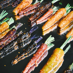 Roasted Carrots with Sesame-Miso Marinade