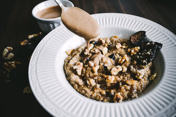 Steel Cut Oats with Figs and Balsamic Cream