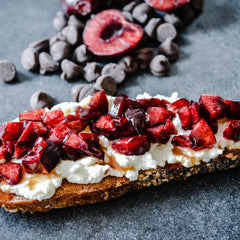 Cherry and Ricotta Sweet Crostini