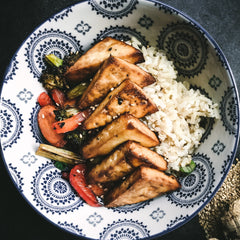 Tofu and mixed Veggie Bowls