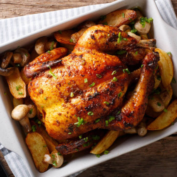 Whole Roast Chicken with Spring Vegetables